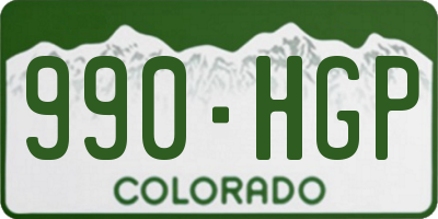 CO license plate 990HGP
