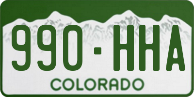 CO license plate 990HHA