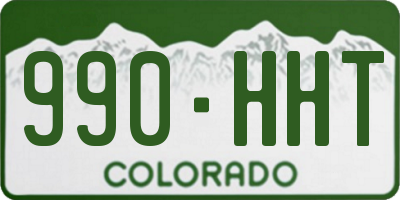 CO license plate 990HHT