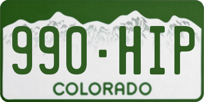 CO license plate 990HIP