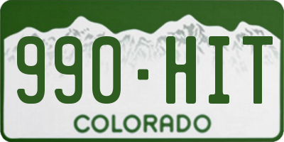 CO license plate 990HIT