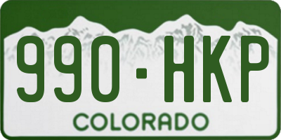 CO license plate 990HKP