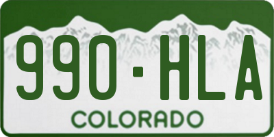 CO license plate 990HLA