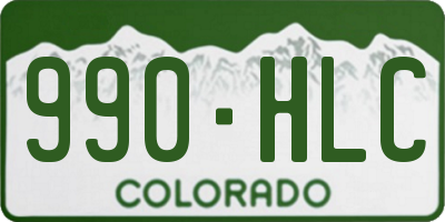 CO license plate 990HLC