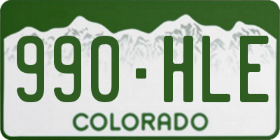 CO license plate 990HLE