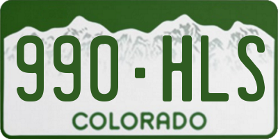 CO license plate 990HLS
