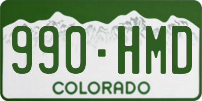 CO license plate 990HMD