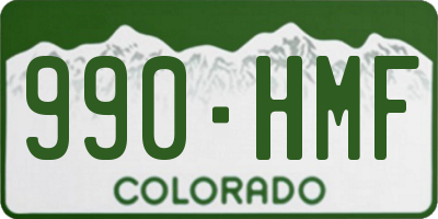 CO license plate 990HMF