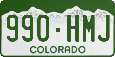 CO license plate 990HMJ