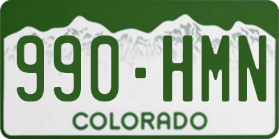 CO license plate 990HMN