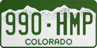 CO license plate 990HMP
