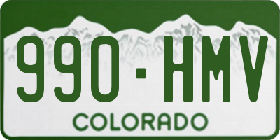 CO license plate 990HMV