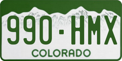 CO license plate 990HMX