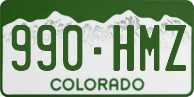 CO license plate 990HMZ