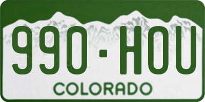 CO license plate 990HOU