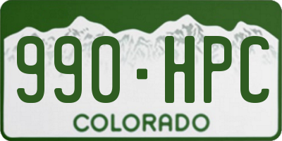 CO license plate 990HPC