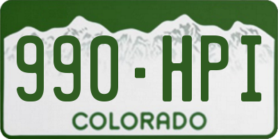 CO license plate 990HPI