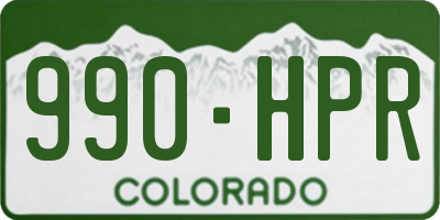 CO license plate 990HPR