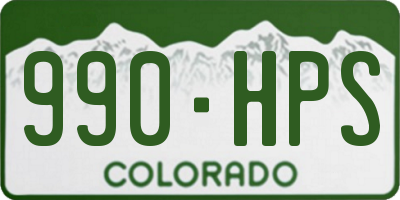 CO license plate 990HPS