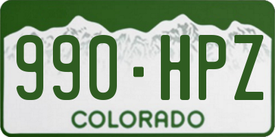 CO license plate 990HPZ