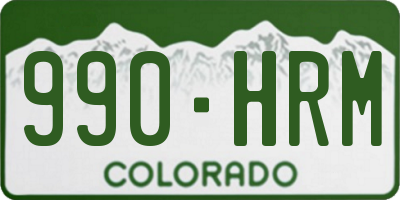CO license plate 990HRM