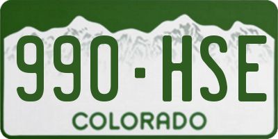 CO license plate 990HSE