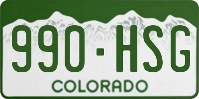 CO license plate 990HSG