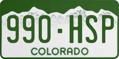 CO license plate 990HSP