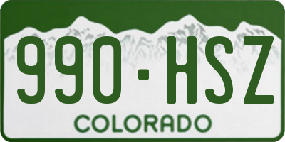 CO license plate 990HSZ