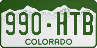 CO license plate 990HTB