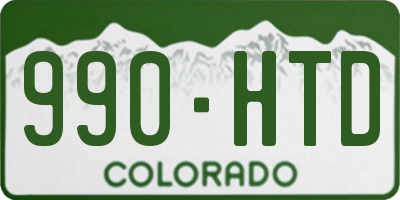 CO license plate 990HTD
