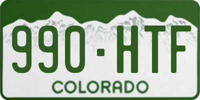 CO license plate 990HTF