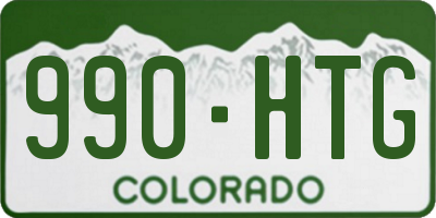 CO license plate 990HTG
