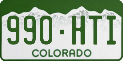 CO license plate 990HTI