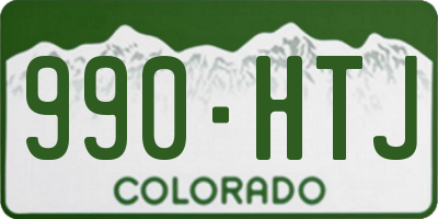 CO license plate 990HTJ