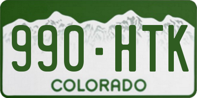 CO license plate 990HTK