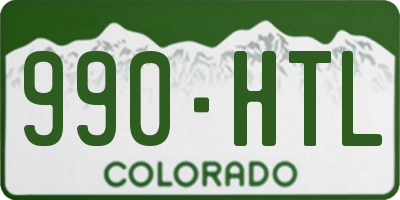 CO license plate 990HTL