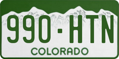 CO license plate 990HTN