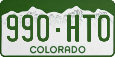 CO license plate 990HTO