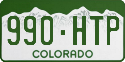 CO license plate 990HTP