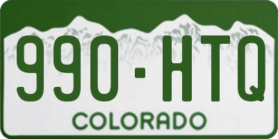 CO license plate 990HTQ
