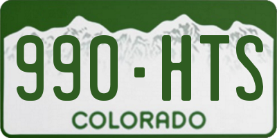 CO license plate 990HTS