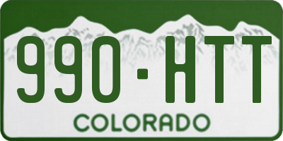 CO license plate 990HTT