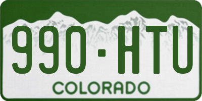 CO license plate 990HTU