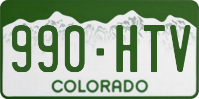 CO license plate 990HTV