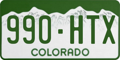 CO license plate 990HTX