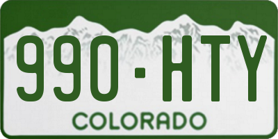 CO license plate 990HTY