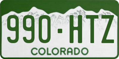 CO license plate 990HTZ