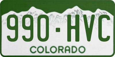CO license plate 990HVC
