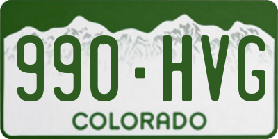 CO license plate 990HVG